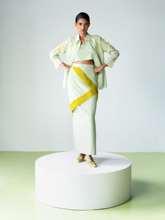 Celadon Twist Skirt