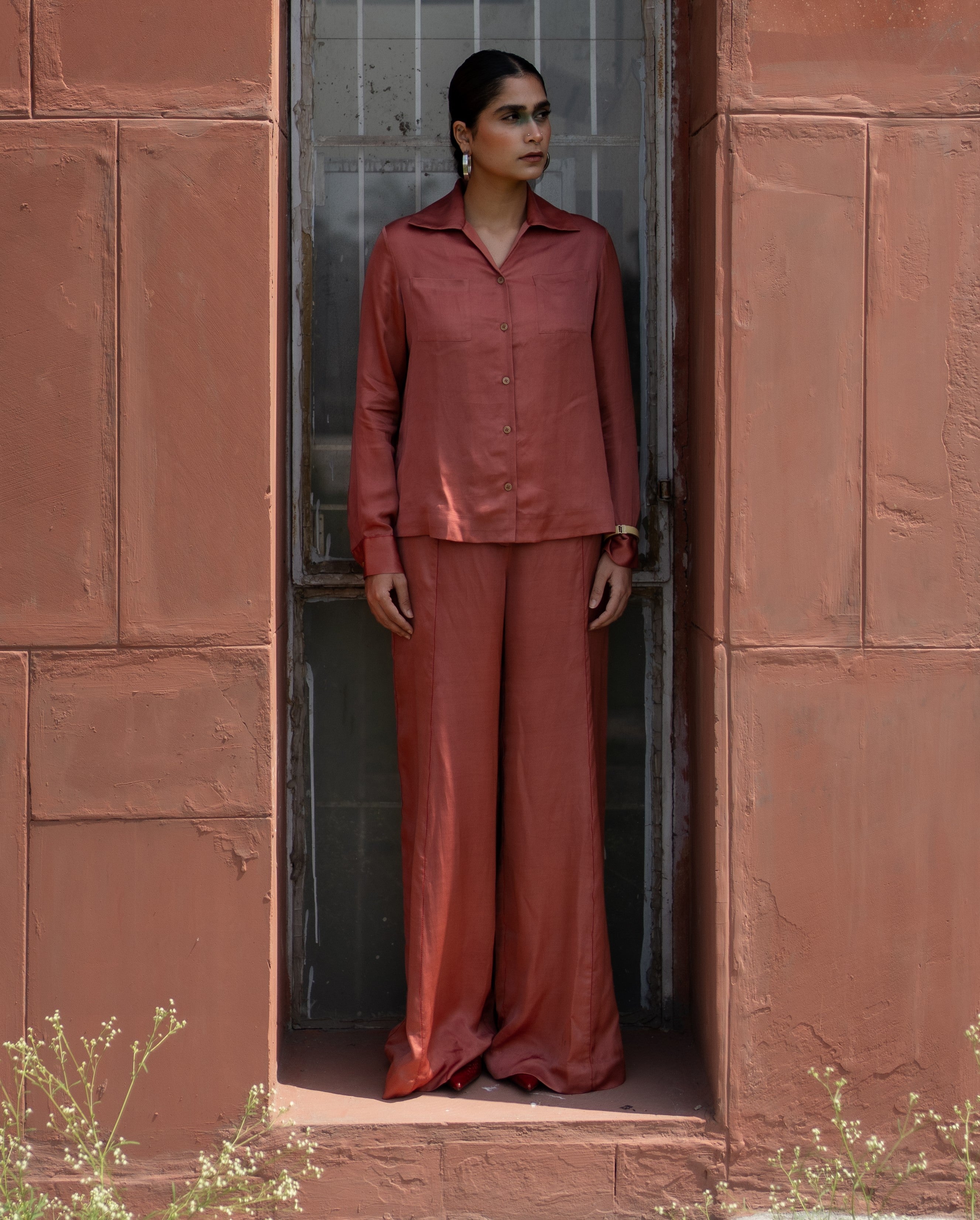Salmon Pink Trousers