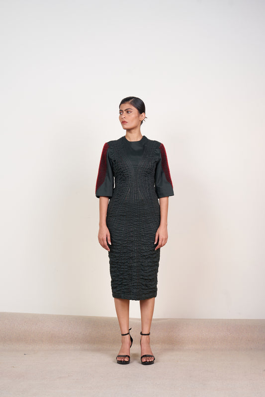 Line Rushed Contoured Dress