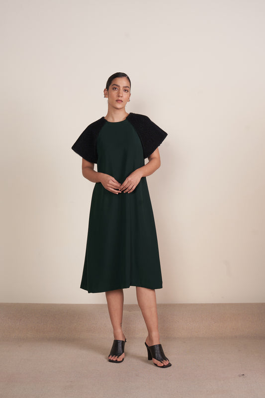 Raglan Overlay Dress