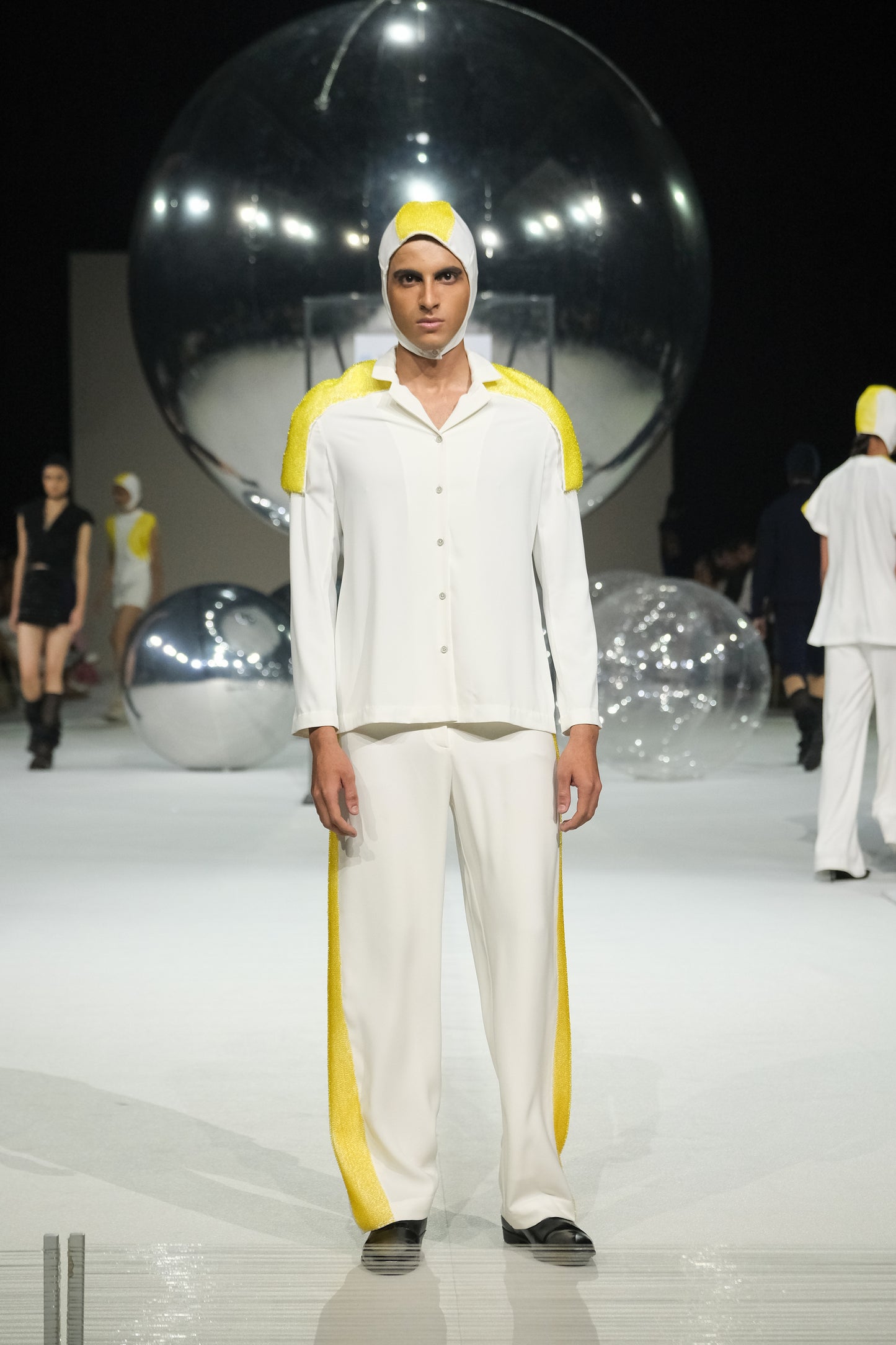 Side Textured Trousers