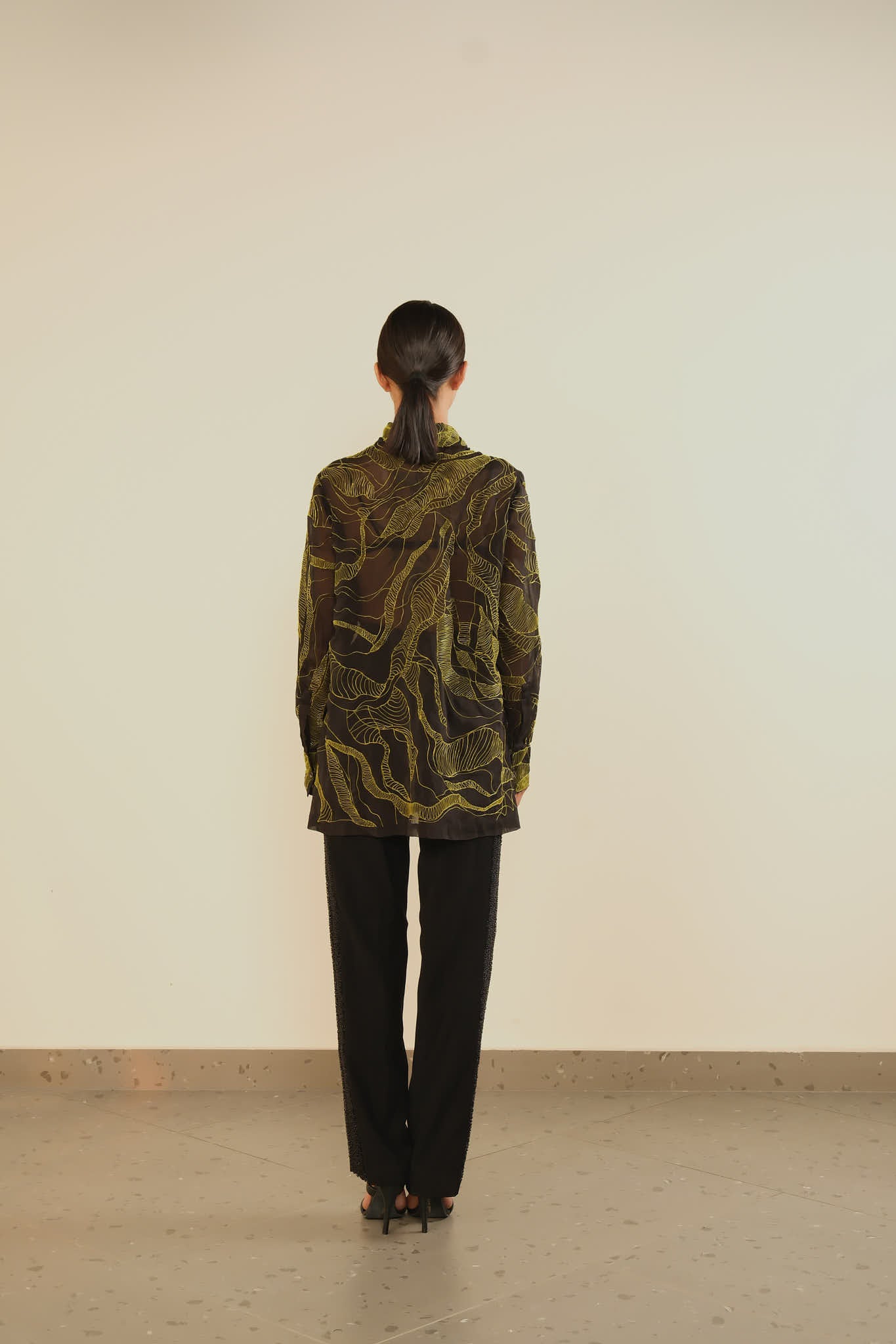 Side Textured Trousers