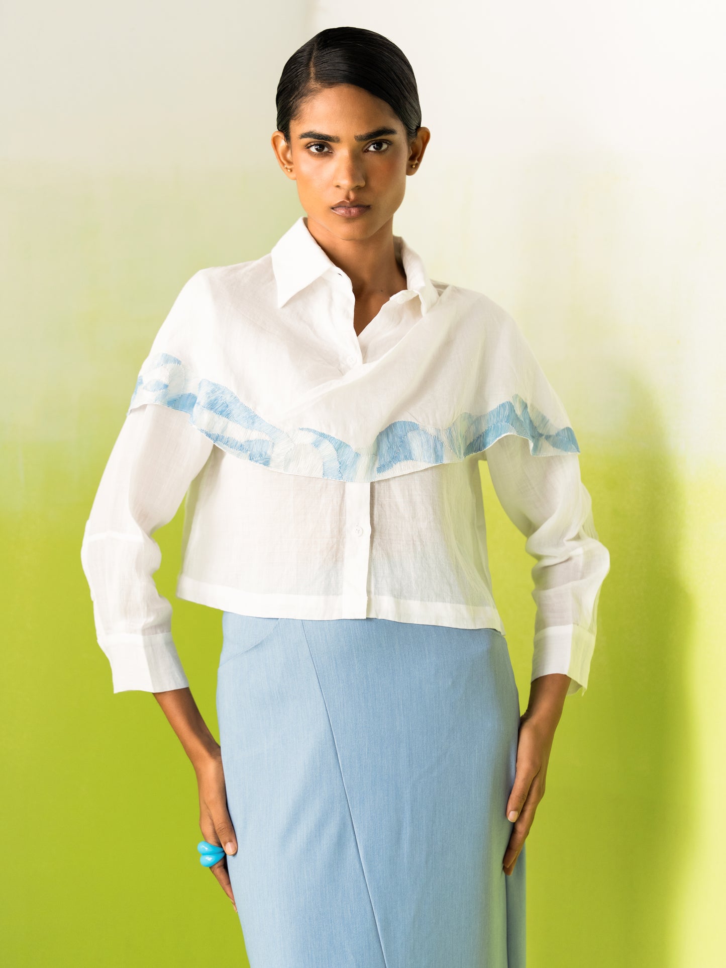 Ripple Collar Shirt