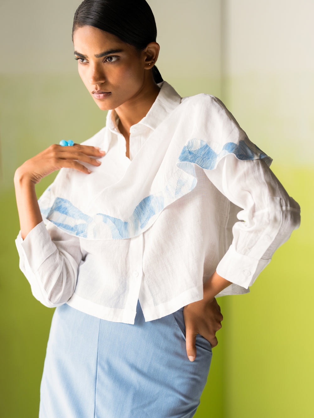 Ripple Collar Shirt