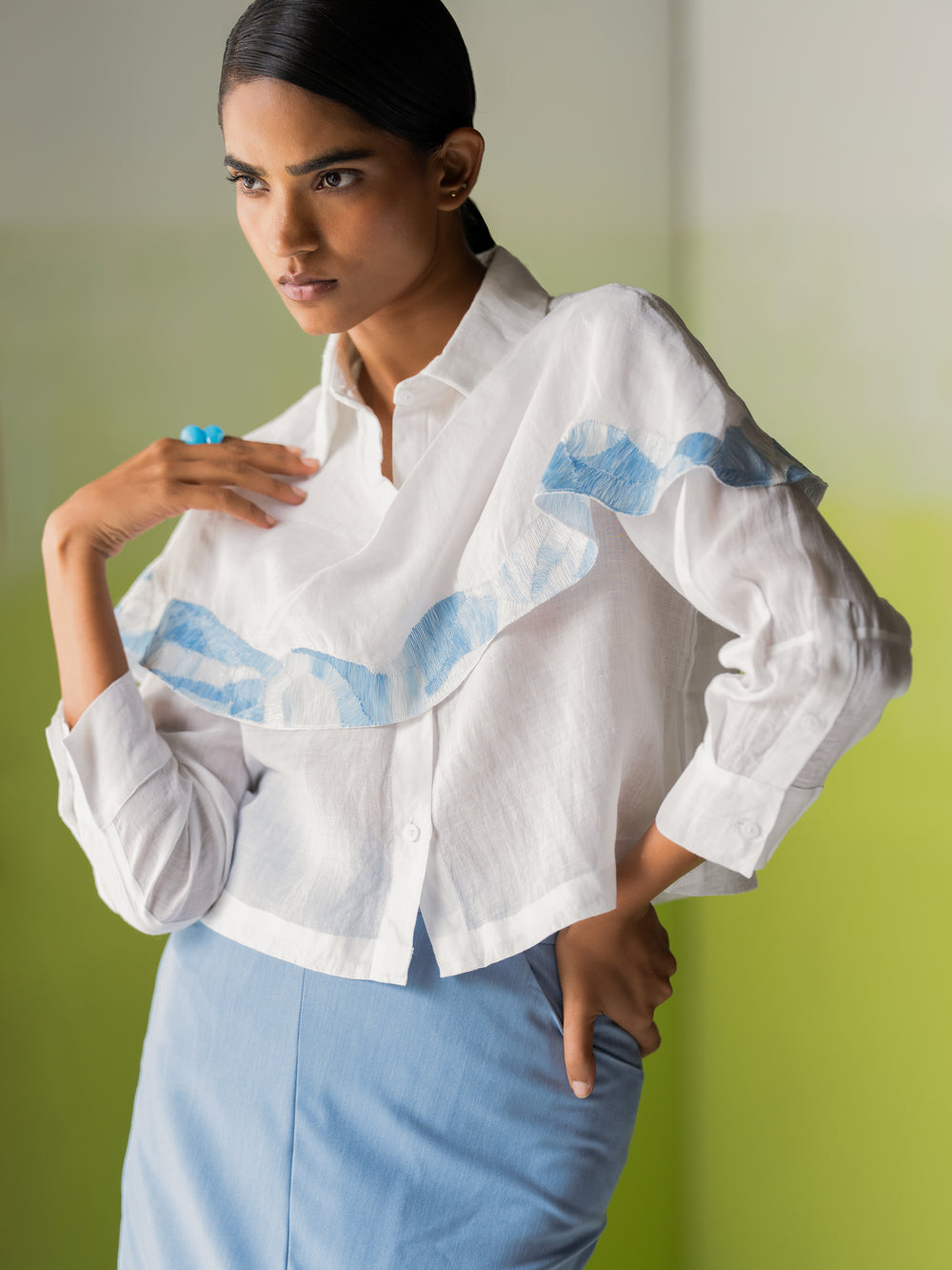 Ripple Collar Shirt