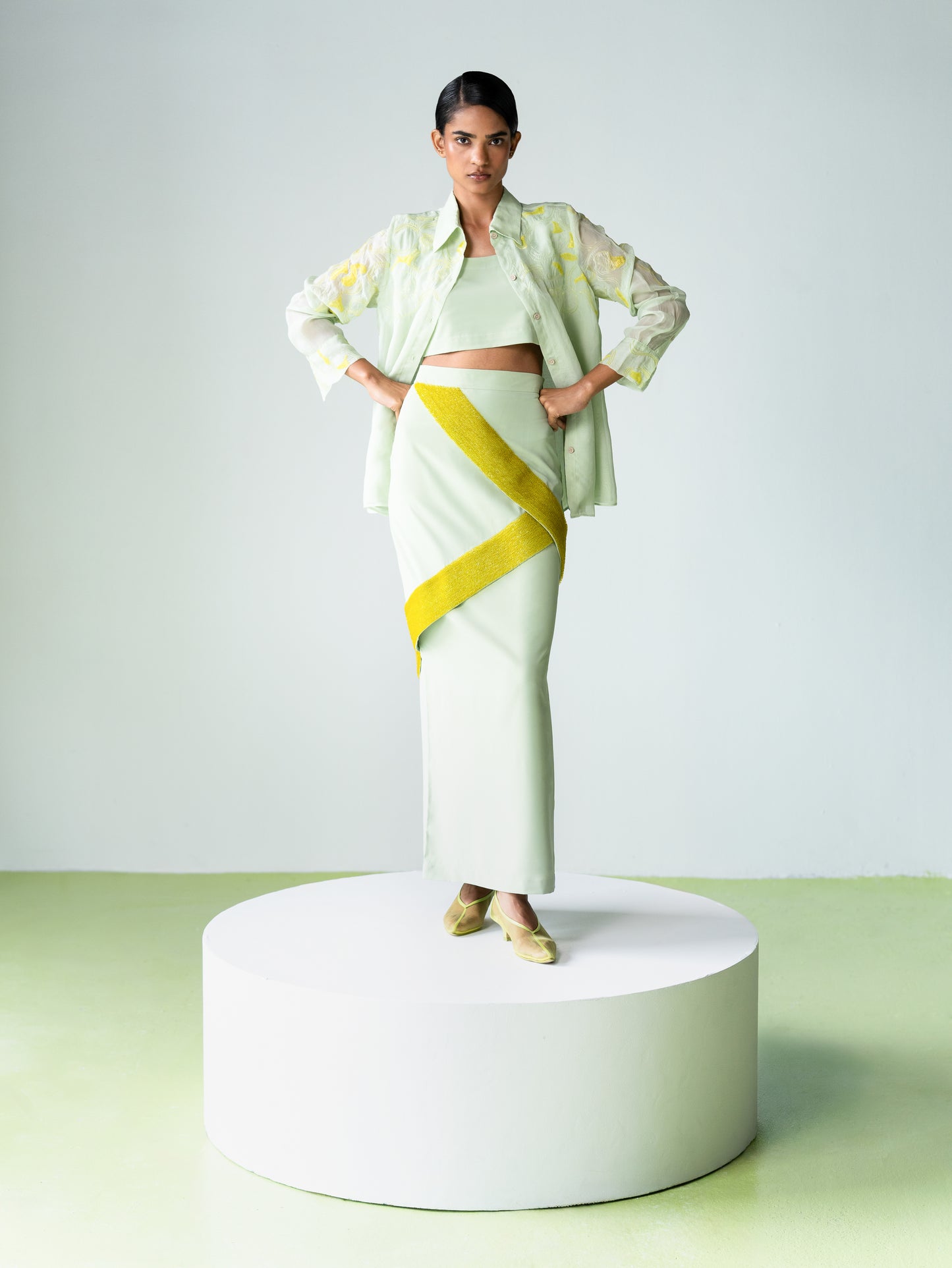 Celadon Twist Skirt