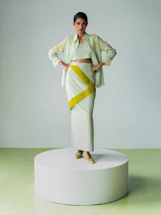 Celadon Twist Skirt