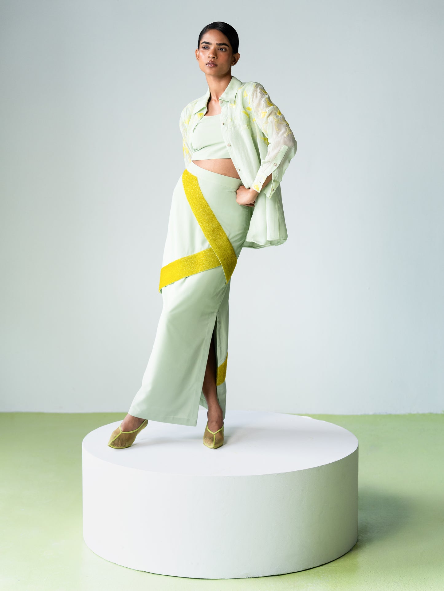 Celadon Twist Skirt