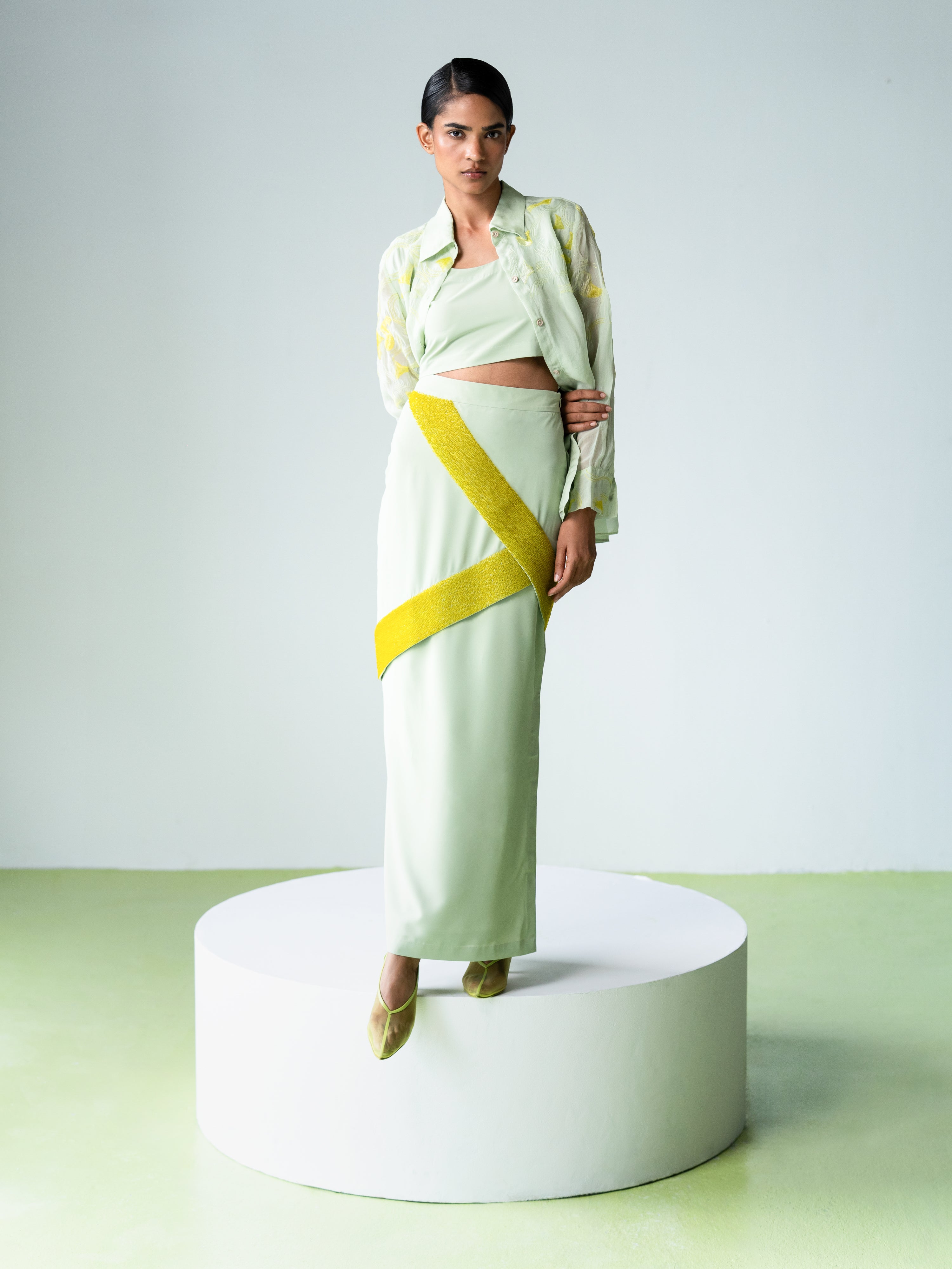 Celadon Twist Skirt
