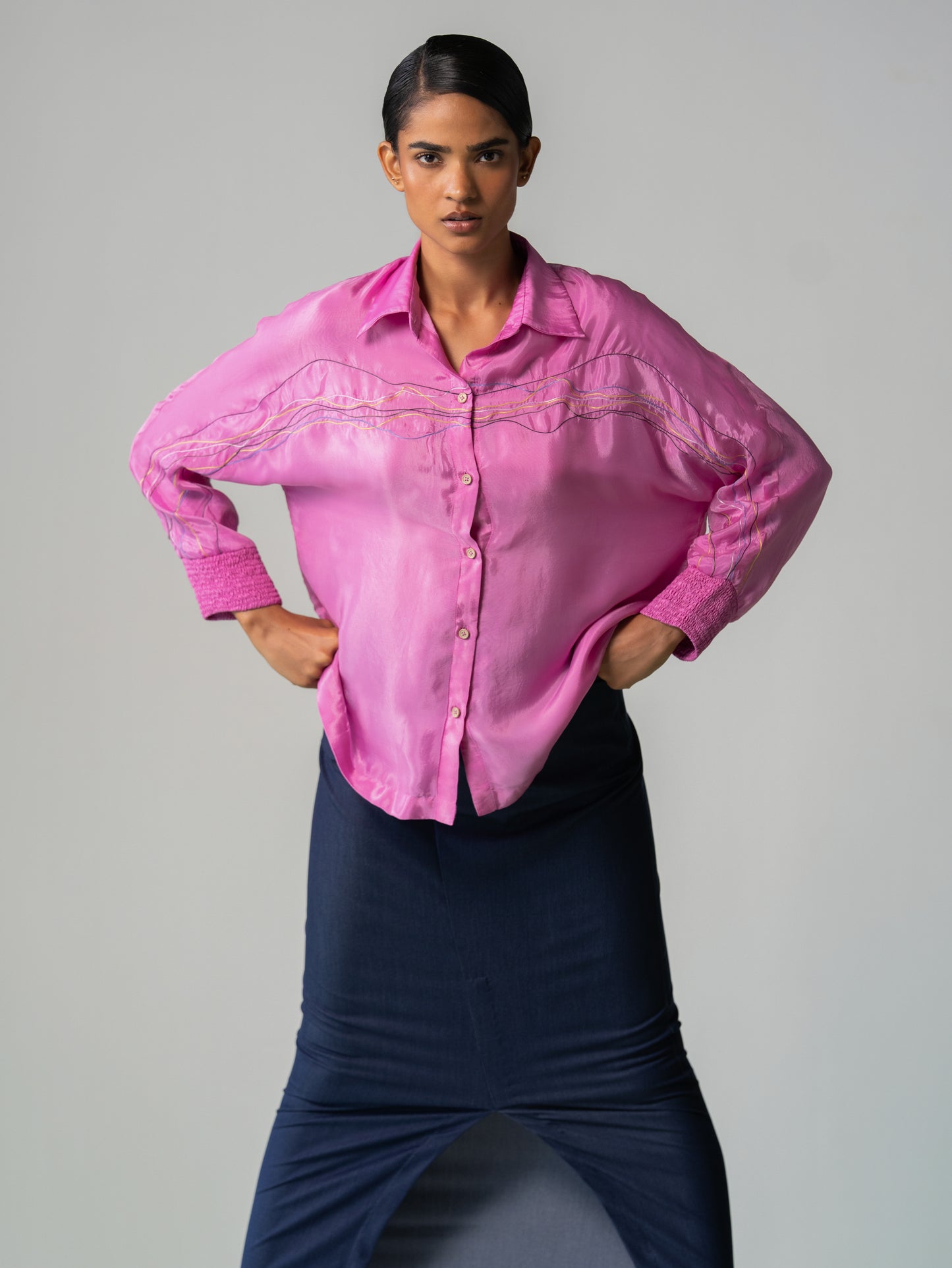 Kimono Line Shirt Set