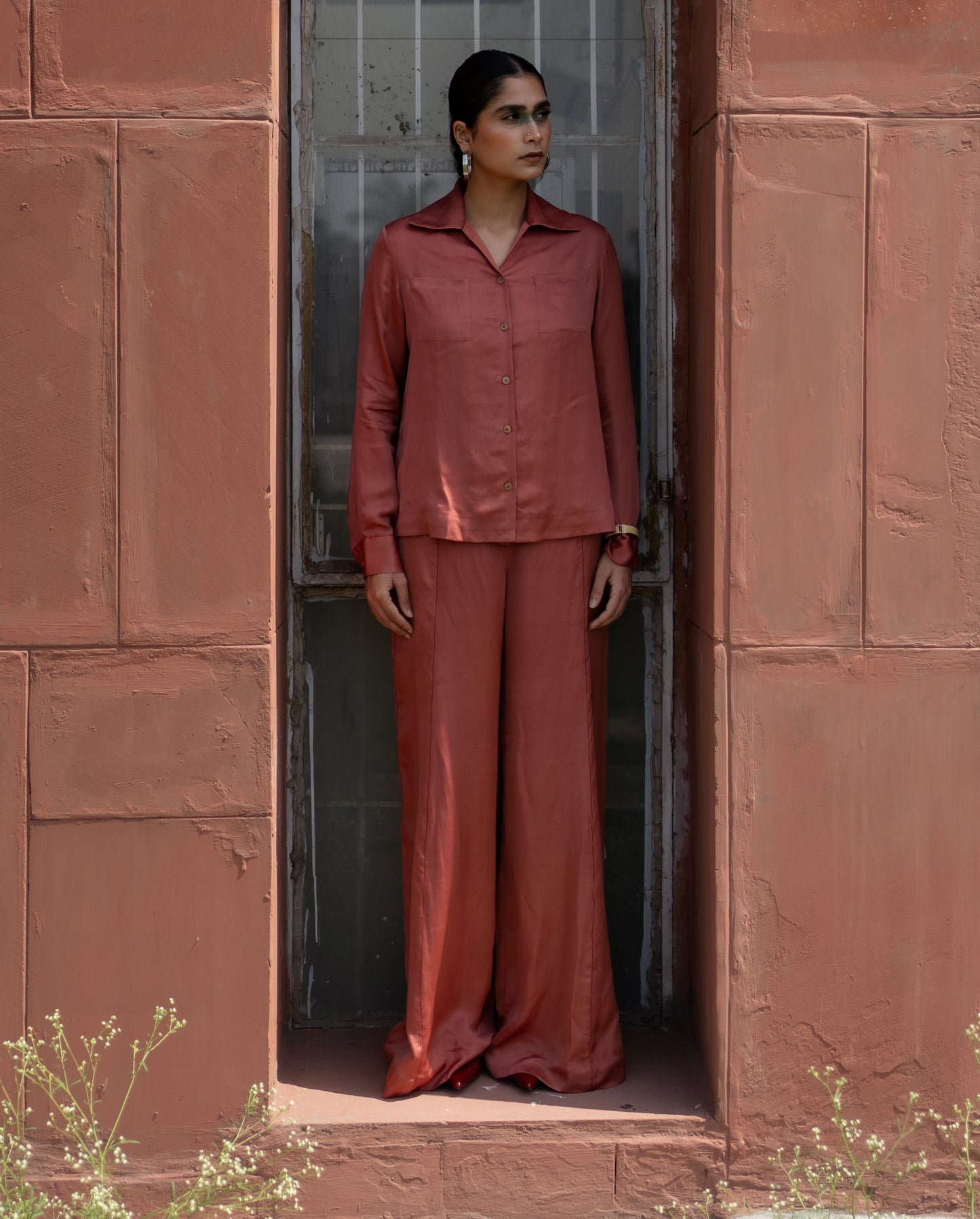 Salmon Pink Trousers