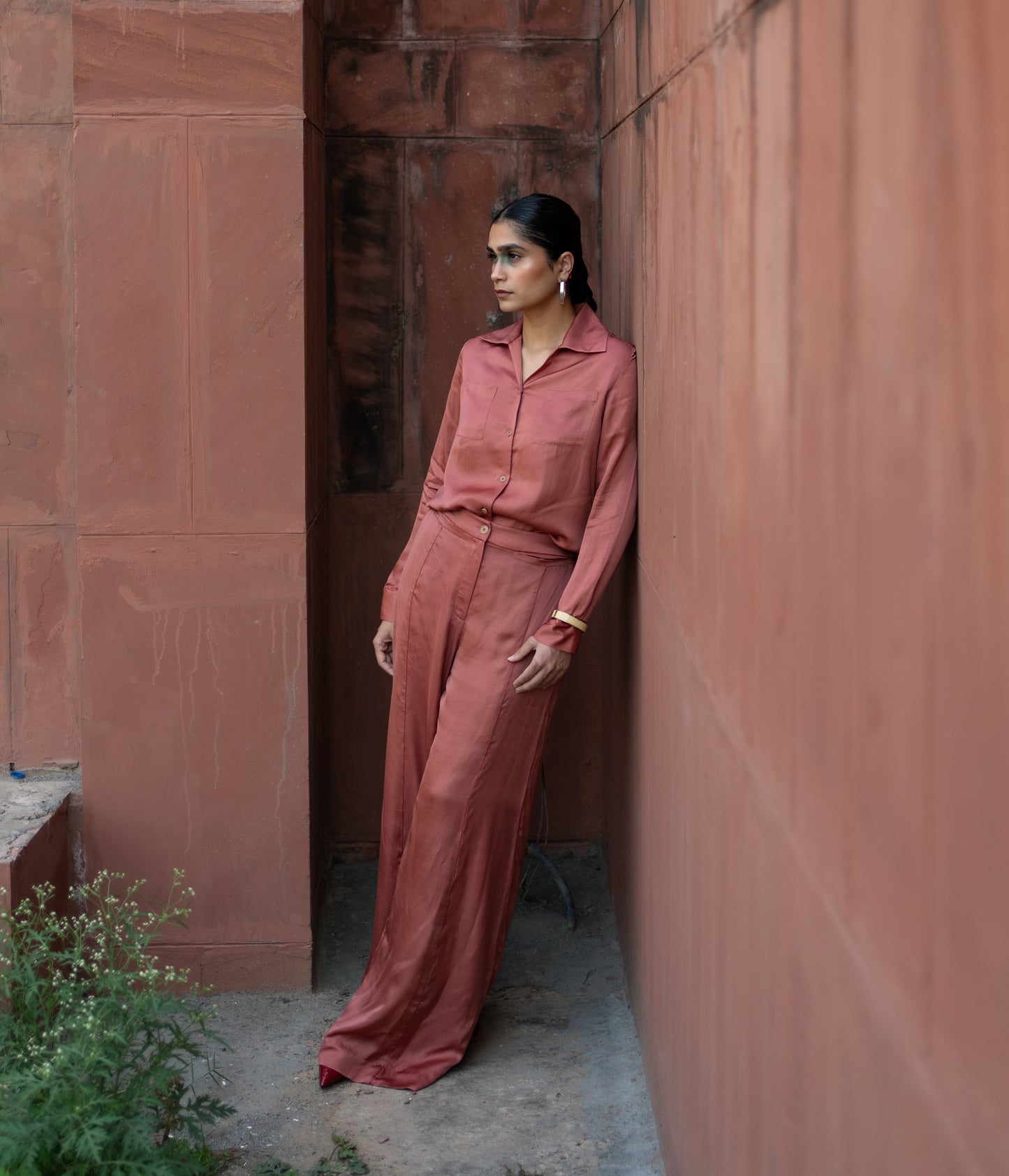 Salmon Pink Trousers